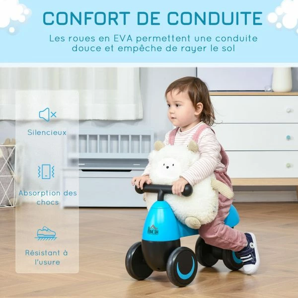 DRAISIENNE VÉLO ENFANT 4 ROUES EVA SELLE GUIDON ERGONOMIQUE BLEU NOIR 3 DRAISIENNE VÉLO ENFANT 4 ROUES EVA SELLE GUIDON ERGONOMIQUE BLEU NOIR – Image 3