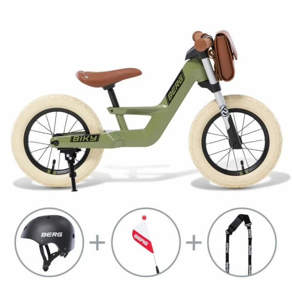 VÉLO D’ÉQUILIBRE BIKY RETRO VERT AVEC TOUS LES ACCESSOIRES BIKY 1 VÉLO D’ÉQUILIBRE BIKY RETRO VERT AVEC TOUS LES ACCESSOIRES BIKY