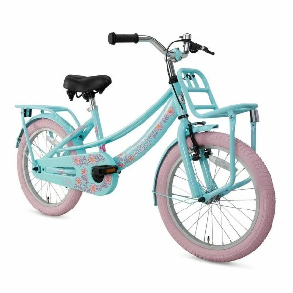 VÉLO ENFANT SUPERSUPER LOLA - FILLES - 18 POUCES - MENTHE / ROSE 2 VÉLO ENFANT SUPERSUPER LOLA - FILLES - 18 POUCES - MENTHE / ROSE – Image 2