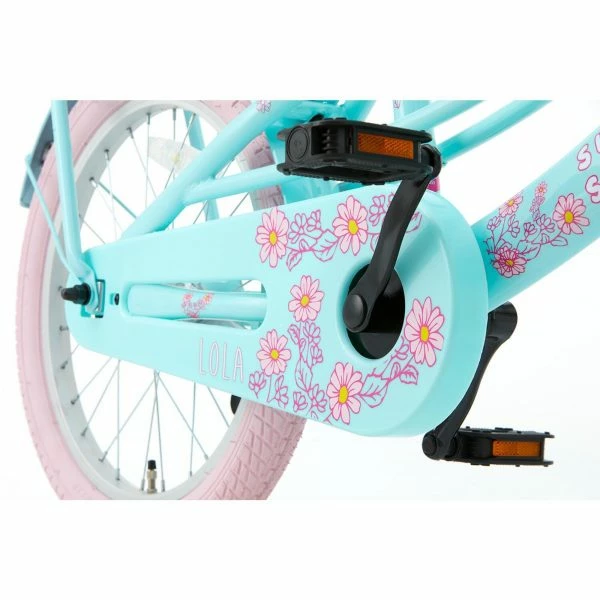 VÉLO ENFANT SUPERSUPER LOLA - FILLES - 18 POUCES - MENTHE / ROSE 4 VÉLO ENFANT SUPERSUPER LOLA - FILLES - 18 POUCES - MENTHE / ROSE – Image 4